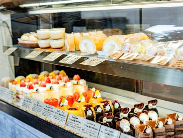 patisserie onのショウウィンドウ